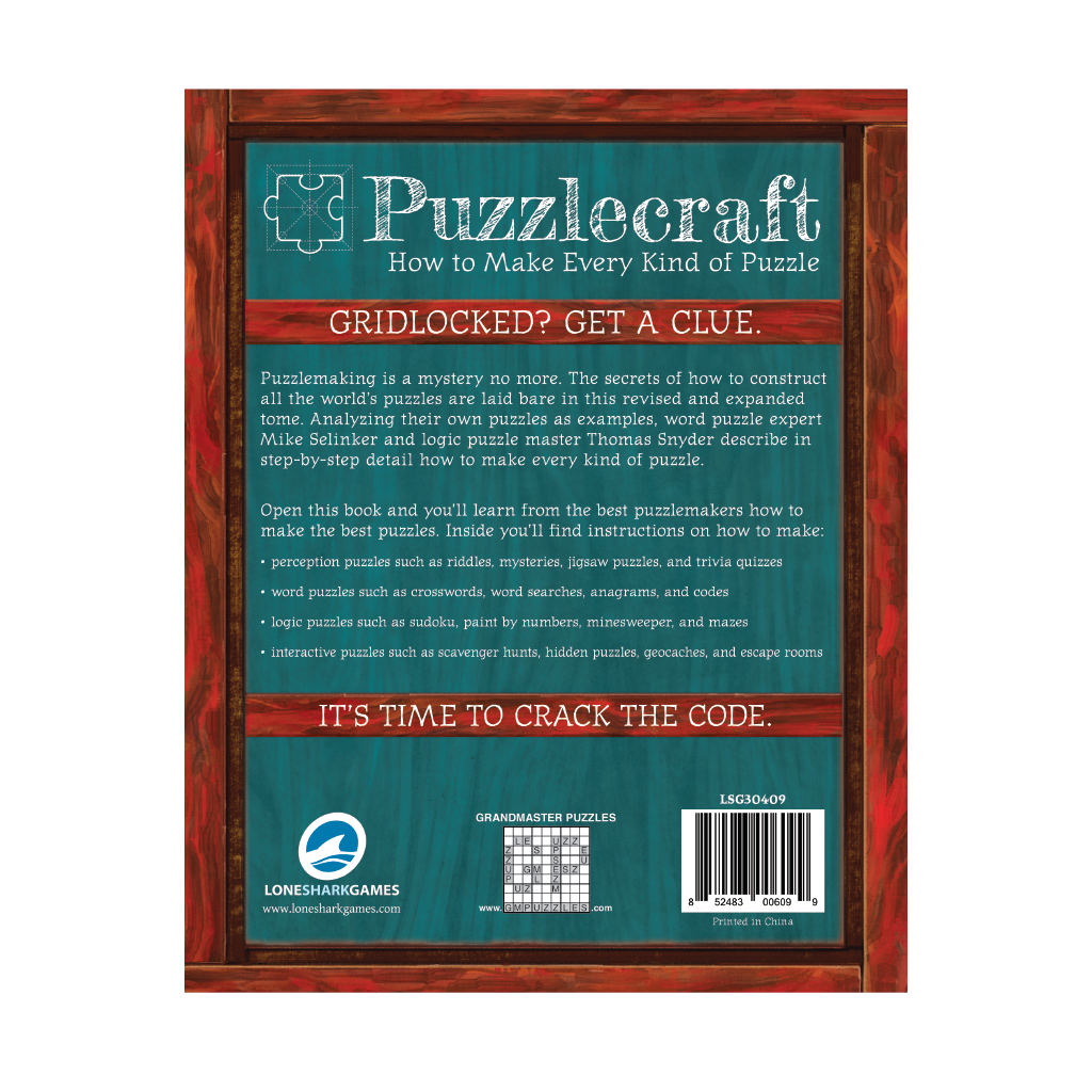 Puzzlecraft: How to Make Every Kind of Puzzle (Softcover + Digitals)