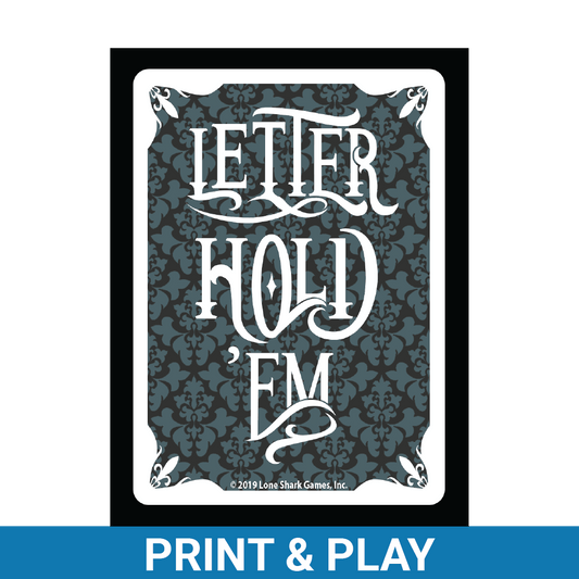 Letter Hold ‘Em (Print & Play)